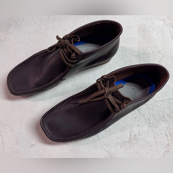 Clarks Men's Dark Brown Ankle Boot Leather Size 11 - Picture 4 of 6